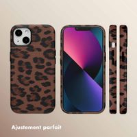 Selencia Coque Sabi imprimé panthère avec MagSafe Apple iPhone 13 - Mocha Brown