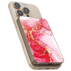 Selencia Powerbank Vivid 5 000 mAh - MagSafe et Qi - Desert Gold / Rosy Marble