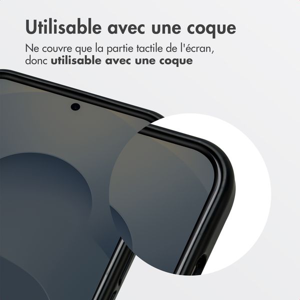 Accezz Protection d’écran en verre trempé avec filtre de confidentialité + Applicateur Samsung Galaxy S24 Plus / S25 Plus