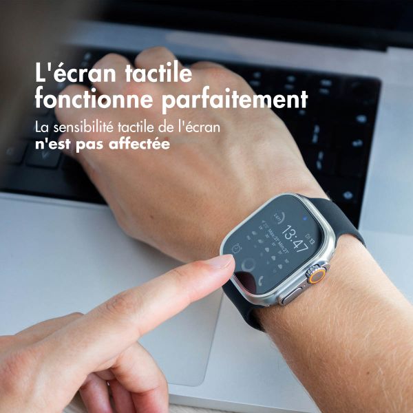 Accezz Protecteur d'écran en verre trempé avec applicateur Apple Watch Ultra (2) - 49 mm