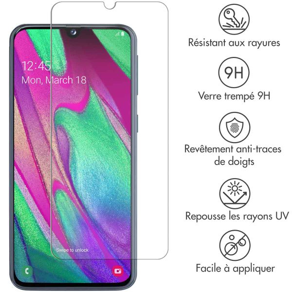 Selencia Protection d'écran en verre trempé Samsung Galaxy A40