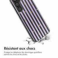 imoshion Coque design pour Samsung Galaxy A55 - Sparkle Lines Lavender