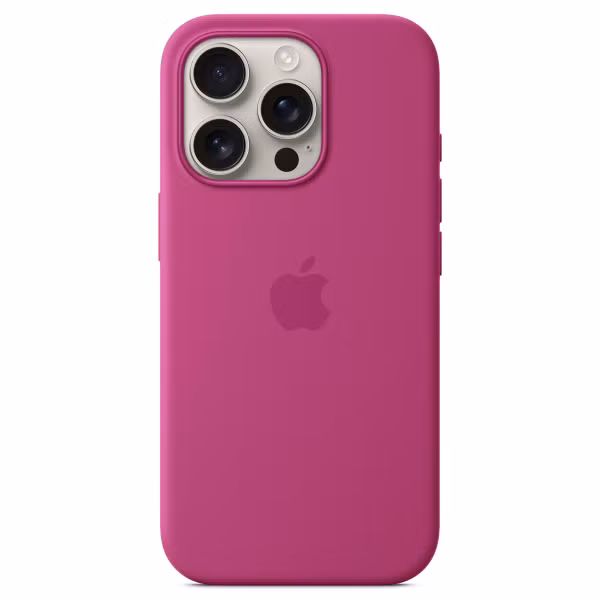 Apple Coque en silicone MagSafe Apple iPhone 16 Pro - Fuchsia