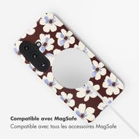 Selencia Coque arrière Vivid avec MagSafe Samsung Galaxy S26 - Choco Flower Pop