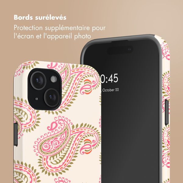 Selencia Coque arrière Vivid Apple iPhone 15 - Paisley Blush