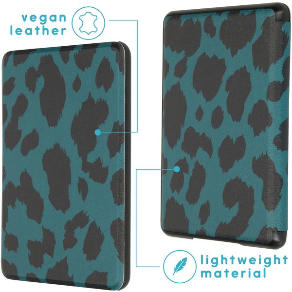 imoshion ﻿Design Slim Hard Sleepcover Amazon Kindle 10 - Green Leopard