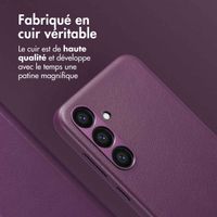 Accezz Étui de télephone portefeuille en cuir 2-en-1 avec MagSafe Samsung Galaxy S23 FE - Heath Purple