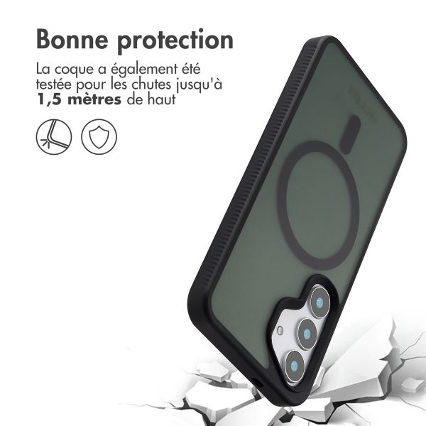 Accezz Coque Givrée Robuste avec MagSafe Samsung Galaxy S25 Plus - Noir