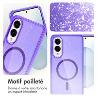 imoshion Coque Pailletée avec MagSafe Samsung Galaxy S25 Edge - Violet