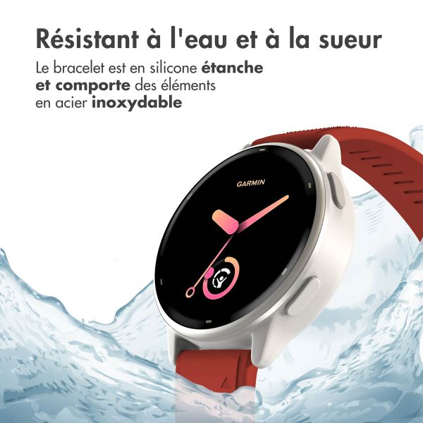 imoshion Bracelet QuickFit® en silicone - Connexion Garmin Watch 22 mm - Rouge