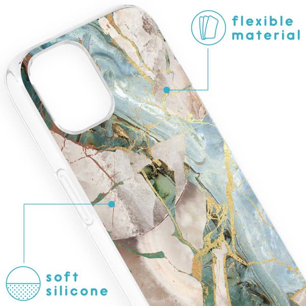 imoshion Coque Design iPhone 13 - Marble - Beige