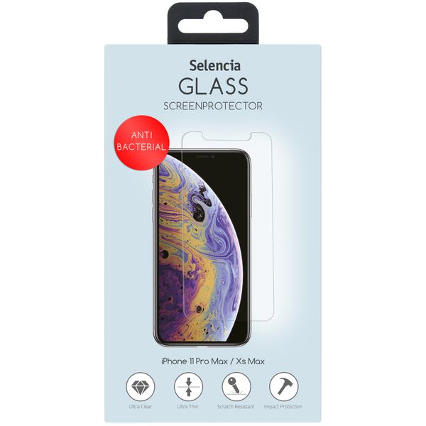 Selencia Protection d'écran en verre trempé antibactérienne iPhone 11 Pro Max /Xs Max