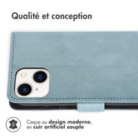 imoshion Étui de téléphone portefeuille Luxe iPhone 14 Plus - Bleu clair