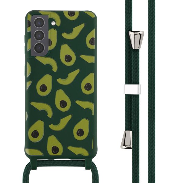 imoshion Coque design en silicone avec cordon Samsung Galaxy S21 - Avocado Green