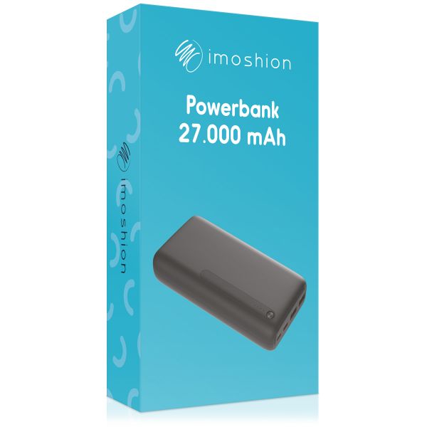 imoshion Batterie externe - 27.000 mAh - Quick Charge et Power Delivery - Noir