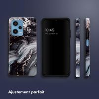 Selencia Coque arrière Vivid Xiaomi Redmi Note 12 Pro (5G) - Chic Marble Black