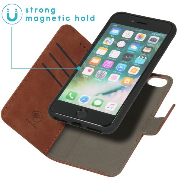 imoshion Etui de télephone luxe 2-en-1 amovible Apple iPhone SE (2020/2022) / 8 / 7 - Marron