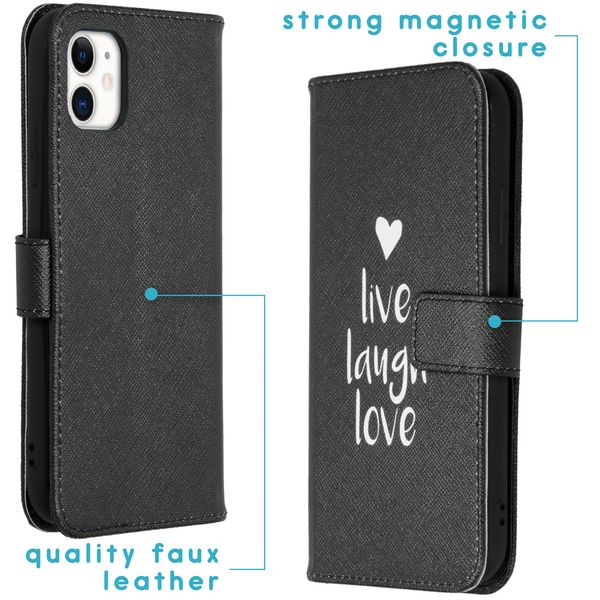 imoshion Coque silicone design iPhone 11 - Live Laugh Love