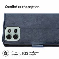 imoshion Étui de téléphone portefeuille Luxe Motorola Moto G75 5G - Bleu foncé