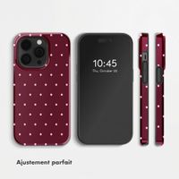 Selencia Coque arrière Vivid Apple iPhone 14 Pro - Happy Dots Burgundy