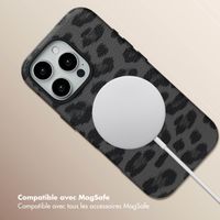 Selencia Coque Sabi imprimé panthère avec MagSafe Apple iPhone 16 Pro - Midnight Black