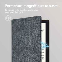 imoshion Étui de liseuse portefeuille Canvas Sleepcover Pocketbook Touch Lux 5 / HD 3 / Basic Lux 4 / Vivlio Lux 5 - Glitter Noir