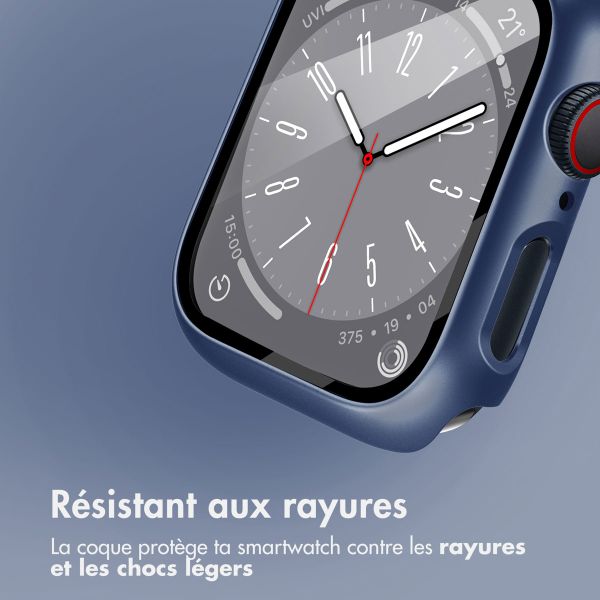 imoshion Coque rigide à couverture complète Apple Watch 7 / 8 / 9 - 45 mm - Bleu foncé