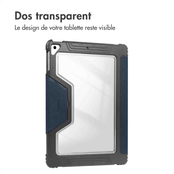 Accezz Coque tablette Rugged Trifold Apple iPad 9 (2021) 10.2 pouces / iPad 8 (2020) 10.2 pouces / iPad 7 (2019) 10.2 pouces - Bleu foncé