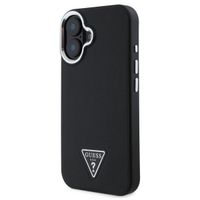 Guess Coque Grained Triangle MagSafe iPhone 16 - Black