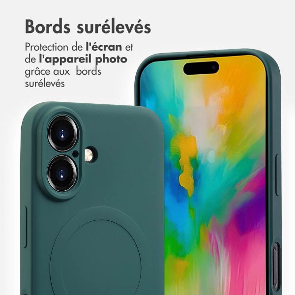 imoshion Coque Couleur avec MagSafe Apple iPhone 16 - Vert foncé