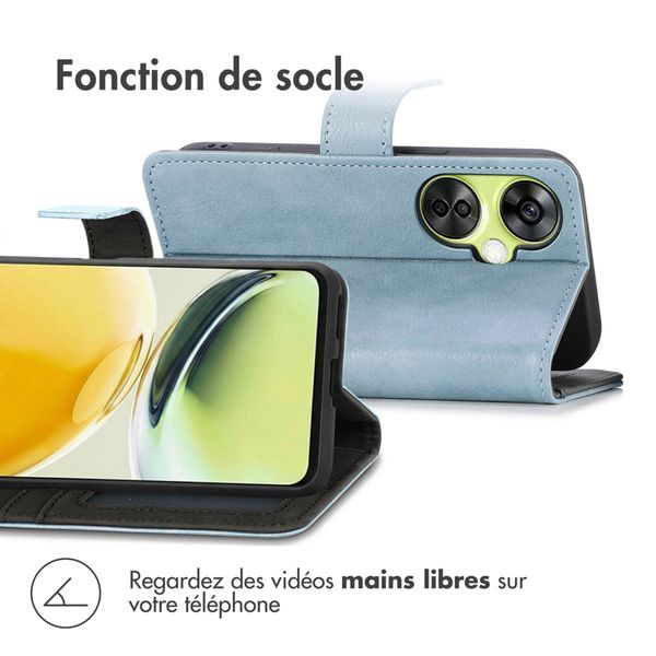 imoshion Étui de télephone portefeuille de luxe OnePlus Nord CE 3 / CE 3 Lite - Bleu clair