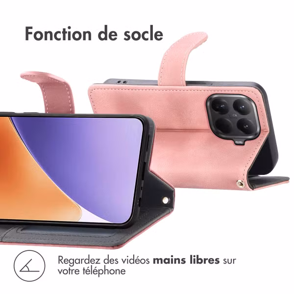 imoshion Etui de télephone portefeuille avec cordon Xiaomi 15T Pro - Rose