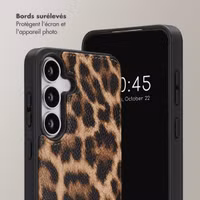 Selencia Coque de télephone Nova avec cordon et porte-cartes Samsung Galaxy S25 FE - Leopard