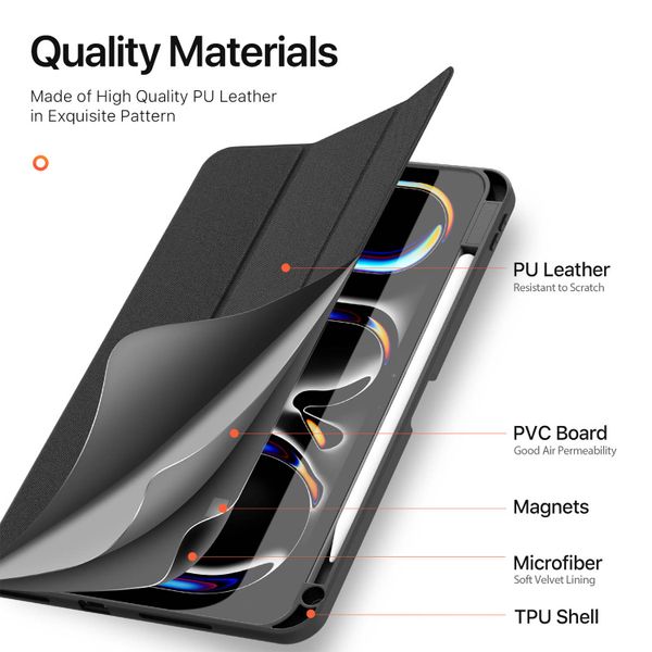 Dux Ducis Coque tablette Domo Apple iPad Pro 11 (2025) M5 / (2024) M4 - Noir