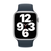Apple Bracelet Boucle unique en Silicone Apple Watch | 38/40/41/42 mm - Taille 6 - Storm Blue