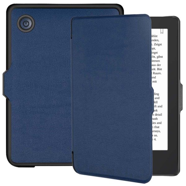 imoshion Étui de liseuse portefeuille Slim Hard Tolino Shine 4 - Bleu foncé