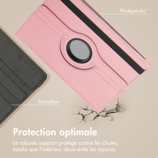 imoshion Coque tablette rotatif à 360° Samsung Galaxy Tab A11 Plus - Rose