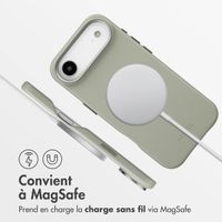 Accezz Coque arrière en cuir avec MagSafe Apple iPhone Air - Light Grey