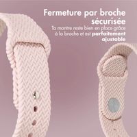 imoshion Bracelet en silicone tressé Apple Watch Series 1 à 9 / SE (38/40/41 mm) | Series 10 (42 mm) - Rose