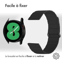 imoshion Bracelet en cuir magnétique  - Connexion universelle 20 mm - Noir