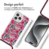 imoshion Coque Design avec cordon iPhone 15 Pro Max - Flower Water