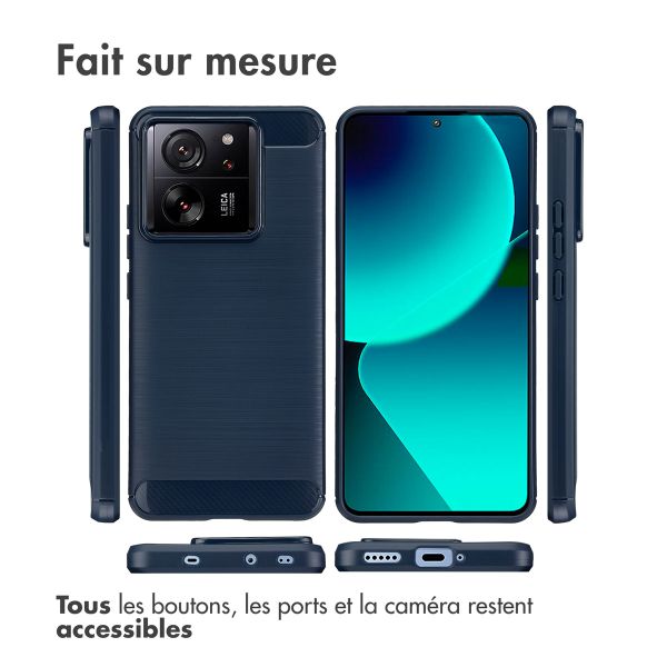 imoshion Coque Brushed Xiaomi 13T / 13T Pro - Bleu foncé