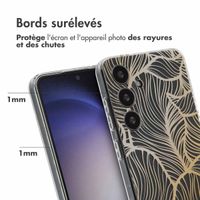 imoshion Coque Design Samsung Galaxy S24 - Golden Leaves Transparent