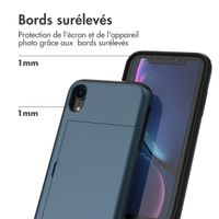 imoshion Coque arrière avec porte-cartes Apple iPhone Xr - Bleu foncé