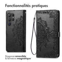 imoshion Etui de téléphone portefeuille Mandala Samsung Galaxy S24 Ultra - Noir