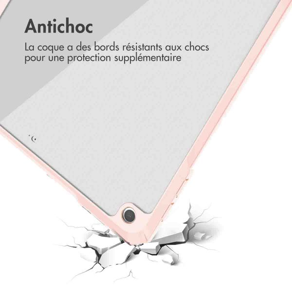 imoshion Coque tablette rigide Trifold Apple iPad 9 (2021) 10.2 pouces / iPad 8 (2020) 10.2 pouces / iPad 7 (2019) 10.2 pouces - Rose