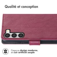 imoshion Étui de téléphone portefeuille Luxe Samsung Galaxy S23 - Bordeaux