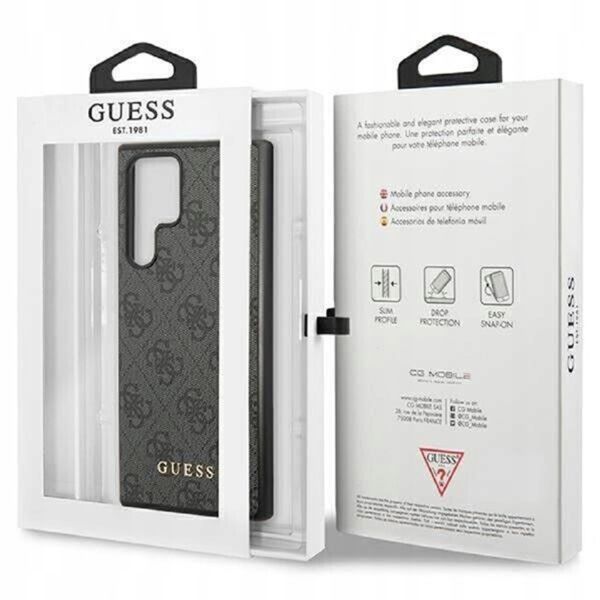 Guess Coque arrière 4G Classic Logo Samsung Galaxy S24 Ultra - Noir