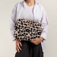 Selencia Pochette ordinateur Teddy 13-14 pouces - Leopard