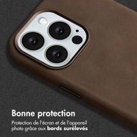 Accezz Coque MagSafe en cuir vintage Apple iPhone 13 Pro - Rustic Brown